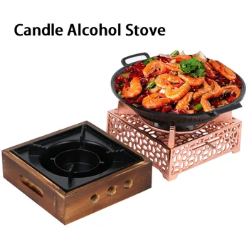 

Portable Solid Candle Alcohol Stove Small Outdoor Travel Camping Furnace Home Dormitory Restaurant Party Cooking Hotpot Cooker