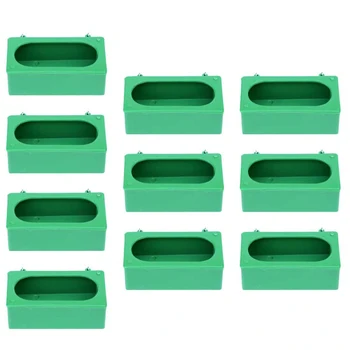 

10Pcs Bird Parrot Feeding Cup Tray Plastic Hanging Bird Feeder Parrot Pigeon Water Bowl (Large)