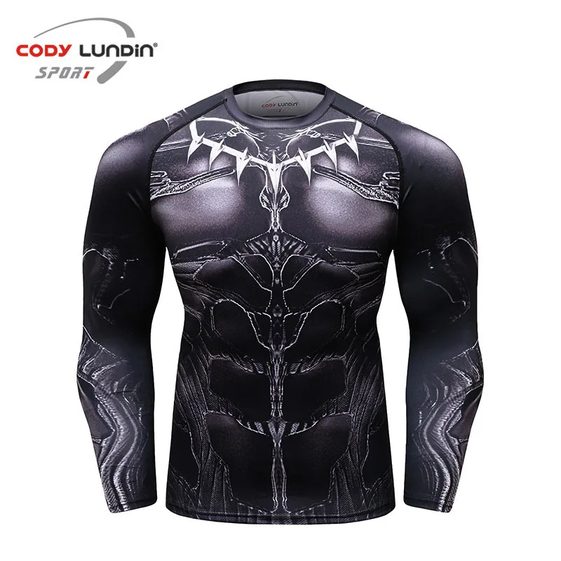 

Men T Shirt Sport Tights Elastic Breathable Running Fitness Clothes Quick-drying Wicking Training Compression Long Sleeve