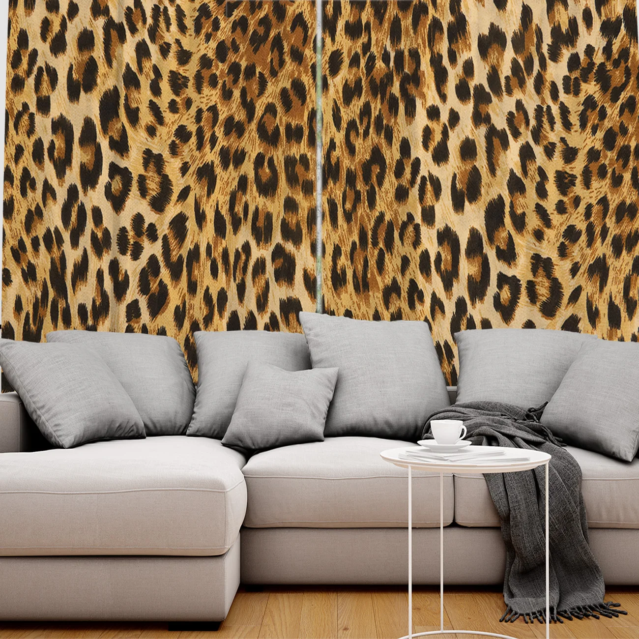 Wild Animald Leopard Window Curtains Living Room Outdoor Fabric Drapes Curtain Home Decor 6