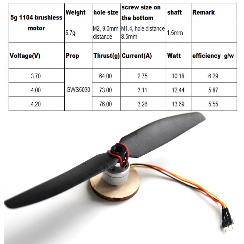 5x Motori Brushless 1104 4300kv Per Drone FPV 1S-3S – Universali