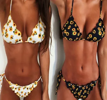 

VIP Link Sun flower Bikinis setPush Up Padded high Waist Swimsuit Beach Bathing Suit Biquini Maillot de bain femme Swimsuit 2020