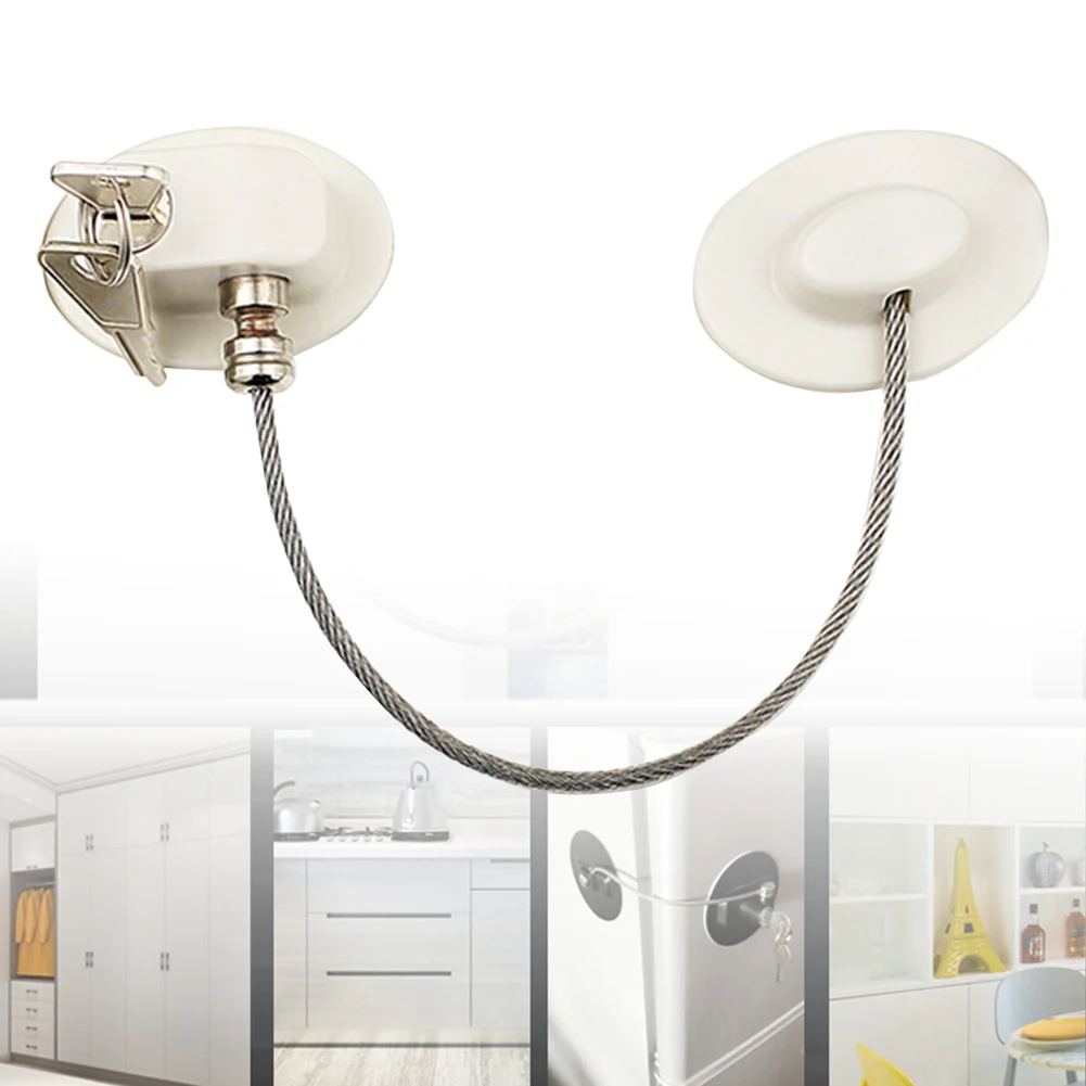 Punch Free Home Protection Window Cabinet Anti-Corrosion Easy Install Adhesive Refrigerator Lock Wardrobe Drawer Child Safety