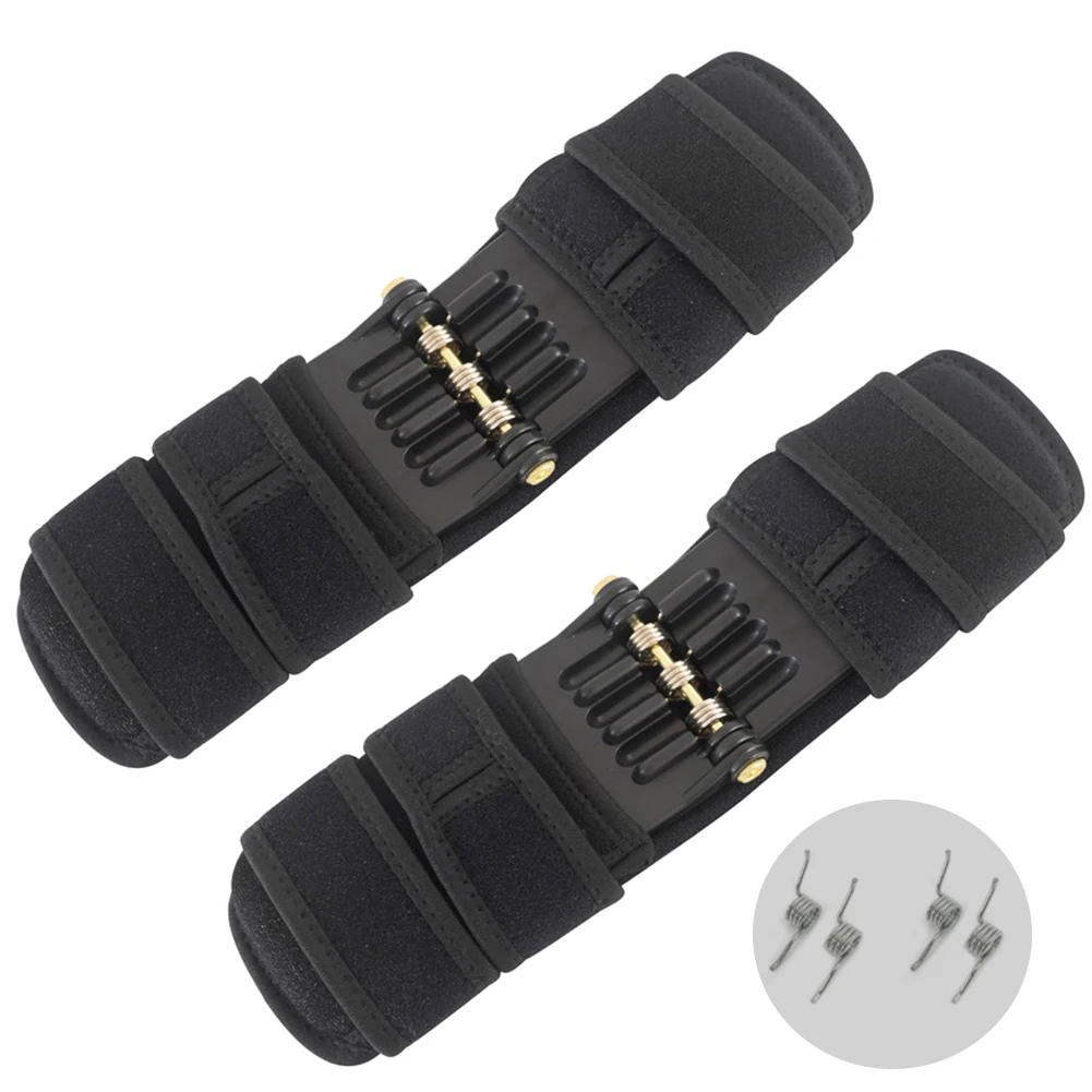 2PCS with 4 springs 1 пара Нескользящая совместных Поддержка наколенники коленный ремень Мощность Лифт дышащая пружины колено усилитель сухожильная скобка группа - Цвет: 2PCS with 4 springs