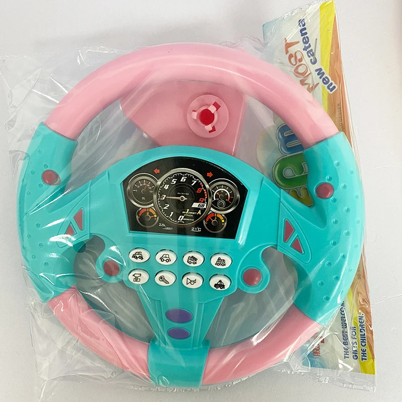 Eletric Simulation Steering Wheel Toy with Light Sound Baby Kids Musical Educational Co-pilot Stroller Steering Wheel Vocal Toys 17