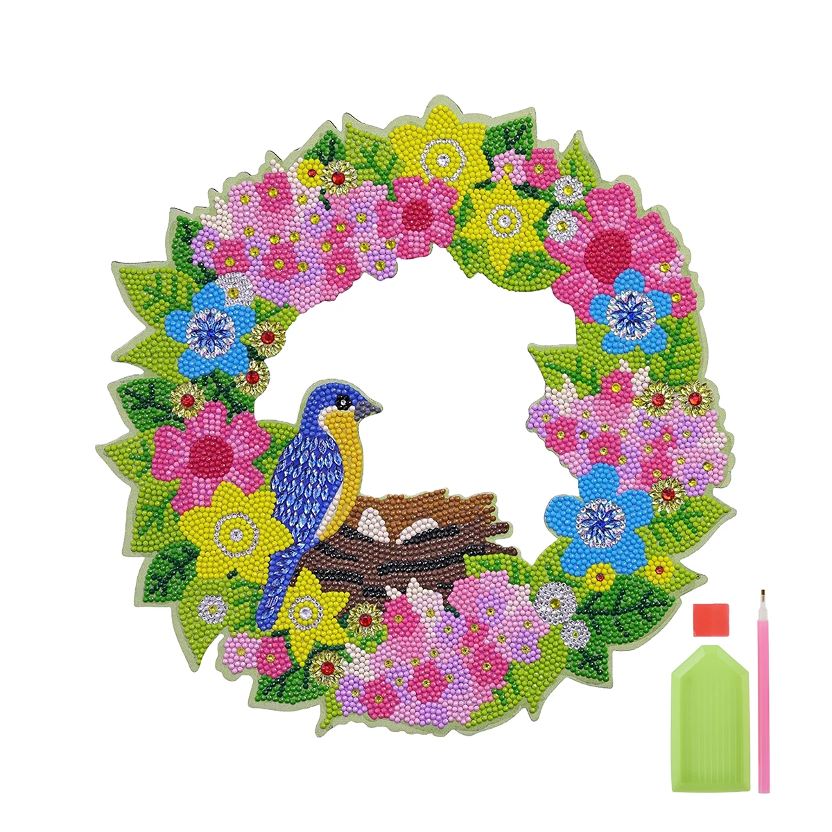 5D Diy Diamond Painting Wreath Kit Cross Ctitch Kits Diamond Mosaic