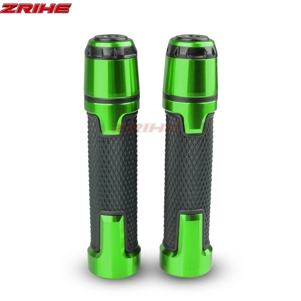 Мотоцикл Универсальный accessories7/" 22 мм мотоцикл рукоятка шапки/ручки для KAWASAKI NINJA 650R VERSYS 1000 - Цвет: Green
