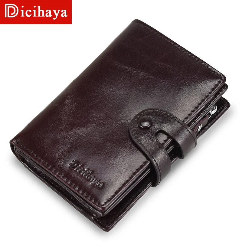 Beste Dicihaya Koe Lederen Mannen Korte Portemonnee Toevallige Lederen Mannelijke Portemonnee Portemonnee Standaard Kaarthouders Portefeuilles Voor Mannen Coin Bag