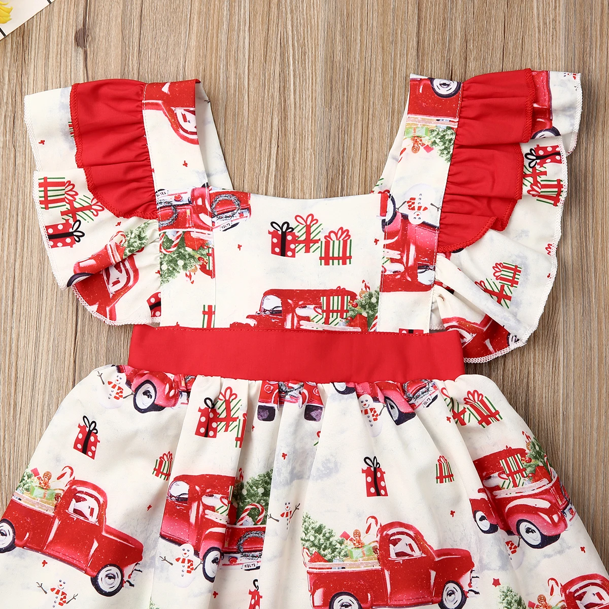 От 6 месяцев до 5 лет, рождественское красное платье для девочек праздничные платья-пачки принцессы с бантом и оборками для маленьких девочек, рождественские костюмы, одежда на год