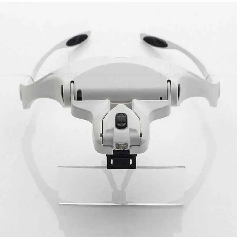 Adjustable 5 Lens Loupe LED Light Headband Magnifier Glass LED Magnifying Glasses Optical Glass With Lamp