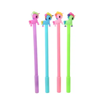 

50PCS Cartoon Unicorn Gel Pens Creative Student Stationery Pony Water Pen Cute Supplies Signature Pen Kawaii School Supplies