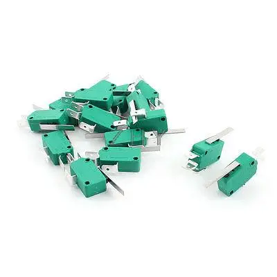 15 шт. AC250V/125 V 16A концевой выключатель с прямым рычагом на шарнире SPDT микро концевой выключатель KW3-OZ