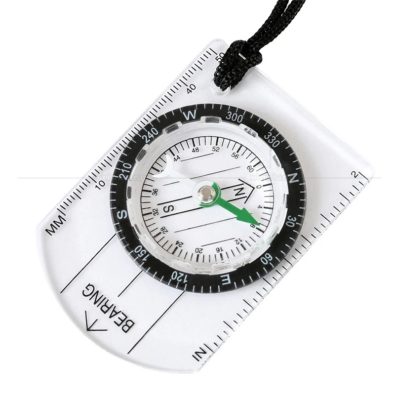 Portable Multi-functional Outdoor Survival compass Camping Hiking Measuring north needle Map Scale Compass | Спорт и развлечения