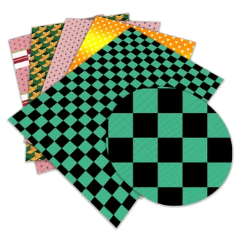 

30 cm x 136 cm Synthetic Leather Sheet Japanese cartoon Faux Leather Fabric 1piece