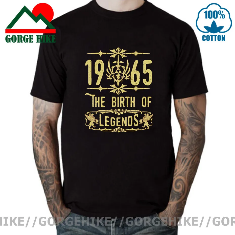 Camisetas Vintage hechas en 1965, moda 1965, camiseta de The Birth of Legends, de calle Retro, Tops geniales, regalos de cumpleaños, - AliExpress