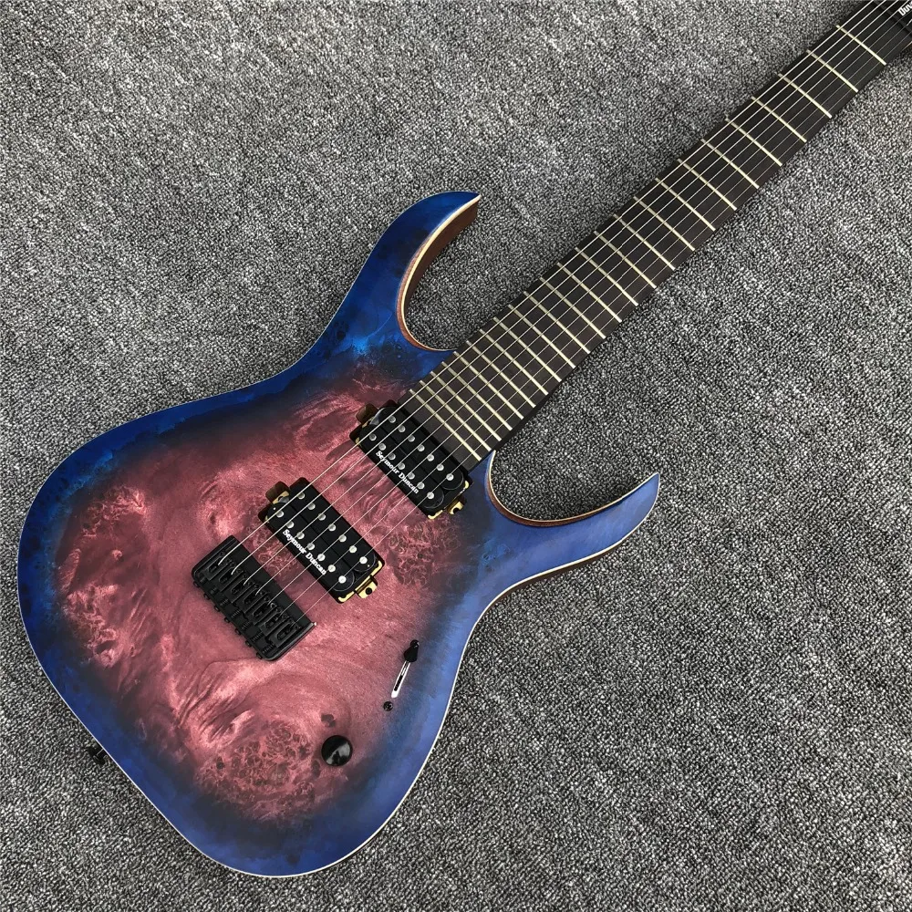 Фабрика cusotm Mayones 7 струн электрогитара, черное дерево гриф черная аппаратная гитара Mayones