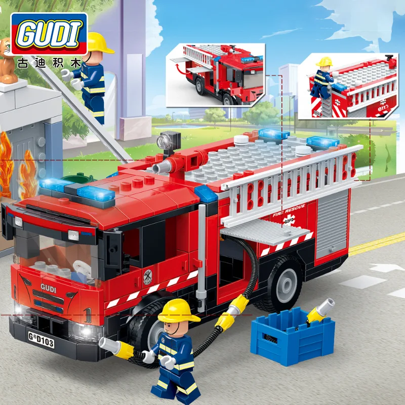 Город Медицинская Скорая помощь спасательный вертолет аварийные пожарные строительные блоки для грузовиков наборы кирпичей Развивающие игрушки для детей подарок