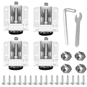 

4Pcs Adjustable Furniture Leg Leveler with Lock Hexagon Nuts Furniture Levelers Strong Load-Bearing Table Leg Leveler
