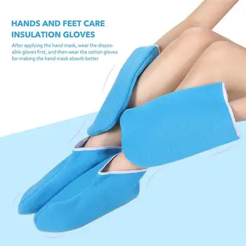 

Paraffin Therapy Supplies Wax Bathing Foot Covers Gloves Set Protective Foot Strap Mitten Kit