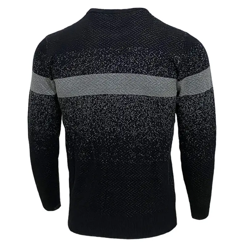MuLS 2019 Sweater Pollover Men Fashion Cotton Knitted Polka Dot Ugly Sweater Jumper O-Neck Knitwear Jersey Men Black Color M-4XL 04