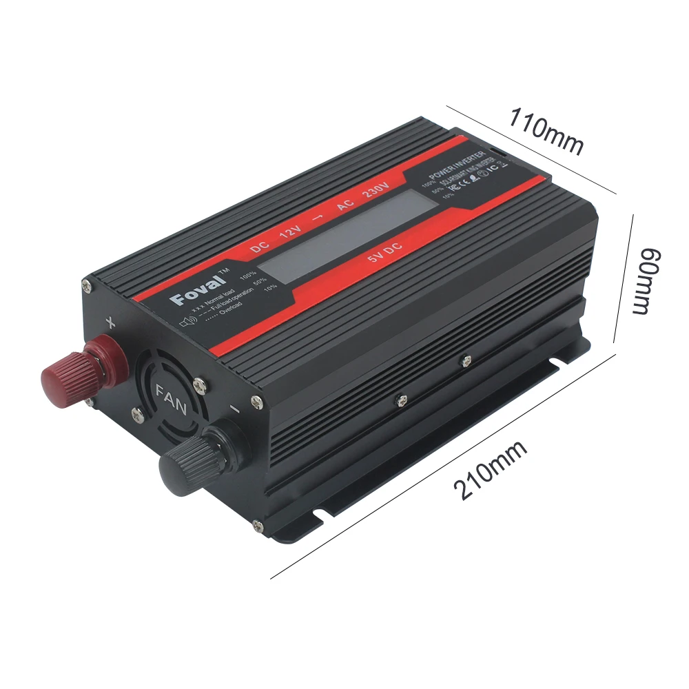 US $37.16 Car Power Inverter HomeOuting Eu Socket4000watts Peak Dc12v To Ac 230v Lcd Display Modified Sine Wave 2usb Transformer Inverter