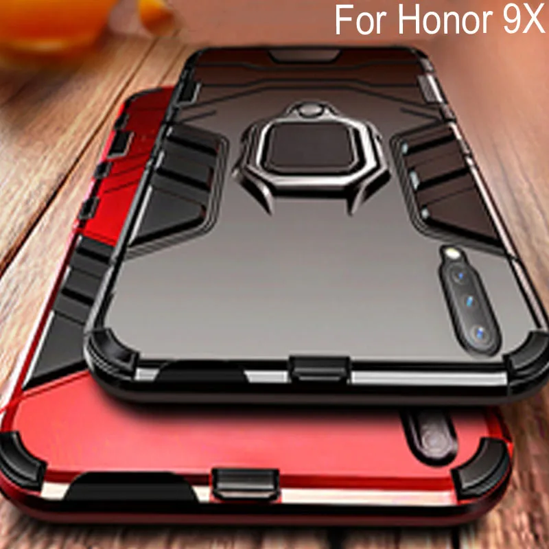 

Magnet Metal Ring Case For Huawei Honor 9X Magnetic Shockproof Soft Phone Cases For Huawei Honor 9 X Back cover honor9x