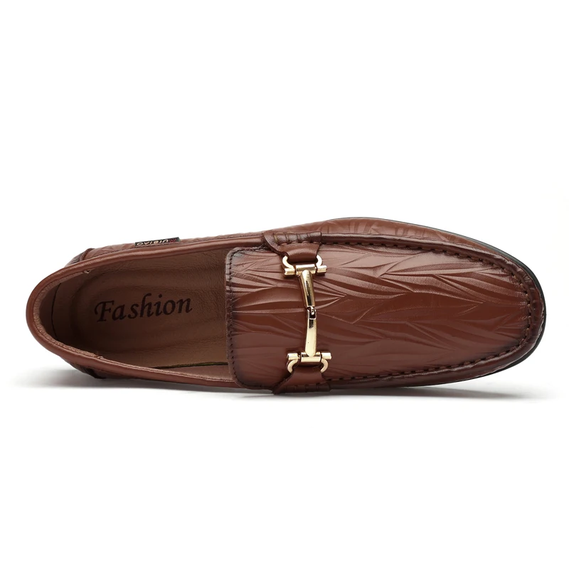 Genuine Leather Men Loafers Comfortable Brown Black Man Flat Walking Footwear Slip on Luxury Male Casual Driving Sneakers