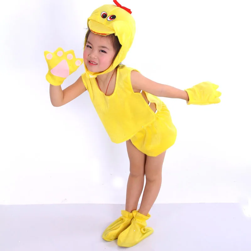 Umorden Baby Girls Boys Cartoon Animal Yellow Duck Costume Cosplay Clothes Children's Day Costumes Jumpsuit for Children Kids