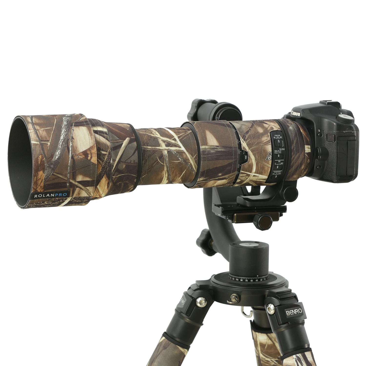 Rolanpro-capa de Chuva Camuflada Lente Ajustável para Sigma 150600 mm F5-6.3 dg os Hsm Contemporâneo Versão af Manga de Lente Capa de Armas - Image 3