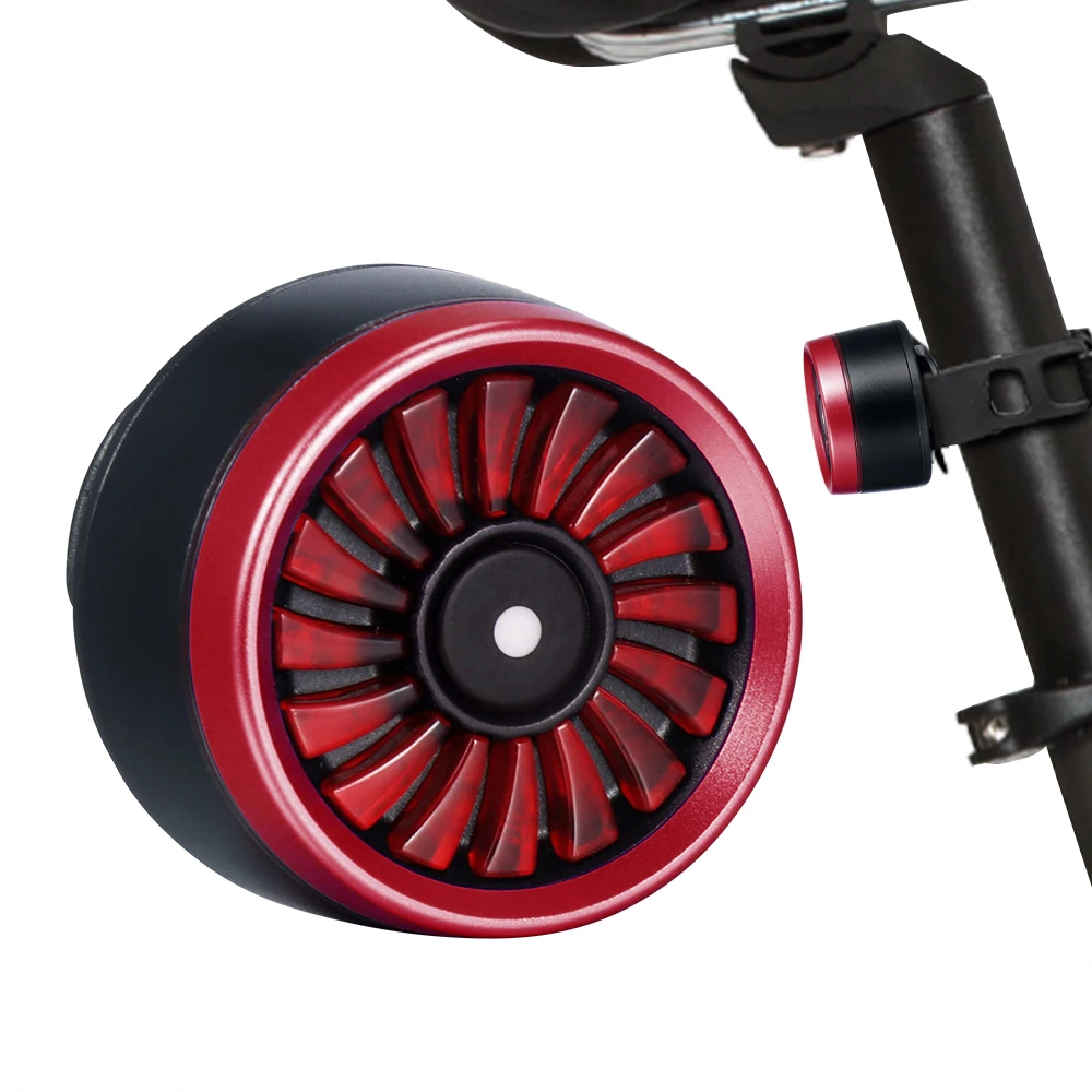 Bicycle Rear Rechargeable Brake Light Waterproof Smart LED Lamp Warning Braking Sensor Shape | Спорт и развлечения