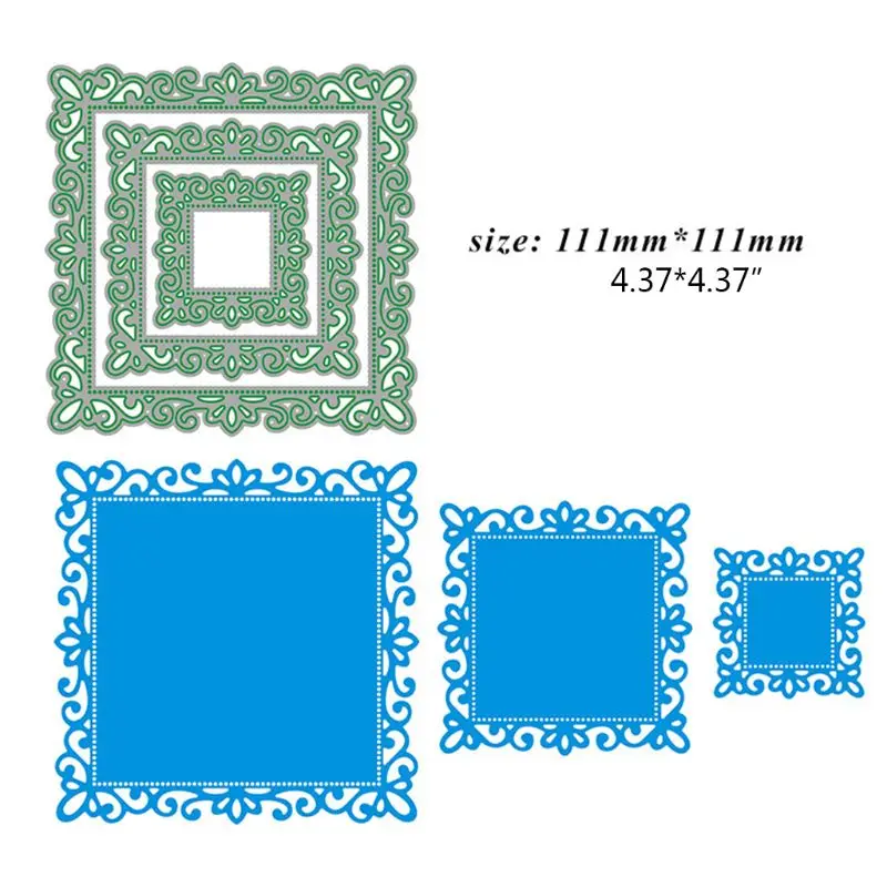 

Square Frame Background Metal Cutting Dies DIY Greeting Card Postcard Scrapbooking Dies Cutting Dies New Decorations