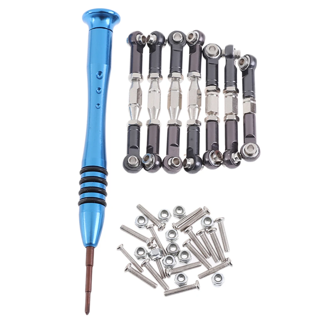 1/Set Adjustable Pull Rods Set for WLtoys 144001 RC Buggy Upgrade Parts