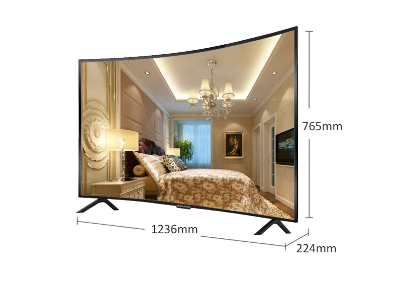 Телевизор 55 дюймов ENGLAON UA550SF 4K смарт-ТВ на андроид 7,0 DVB-T2 изогнутый СВЕТОДИОДНЫЙ ТВ sTelevision