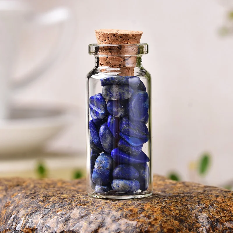 thumbnail image 1 of 1 botella de deseos de cristal natural para decoración del hogar, piedra curativa, piedras pulidas naturales, botella de la suerte a la deriva, regalos de cumpleaños, 1 of 5