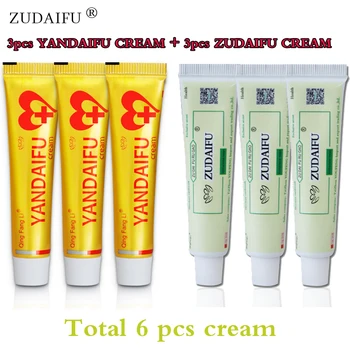 

3pcs ZUDAIFU Original Psoriasis Dermatitis Eczema Pruritus Skin Problems Cream+3pcs yandaifu cream skin care without retail box