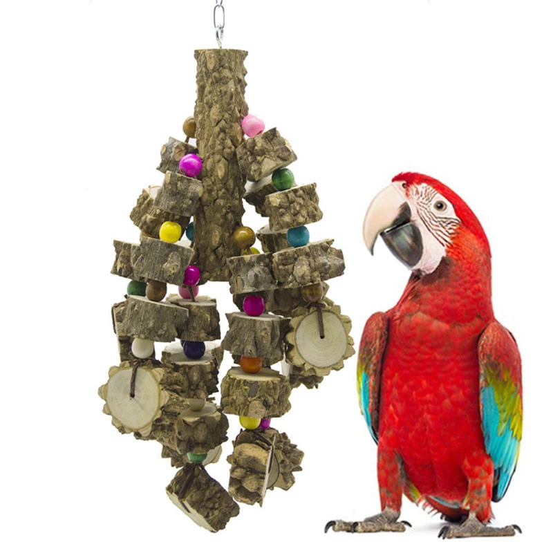 

Parrot Bird toy Pepper Wooden Hanging String Bite Climbing Chewing toy Gnawing Pendant Decoration Bird Cage Accessories Supplies