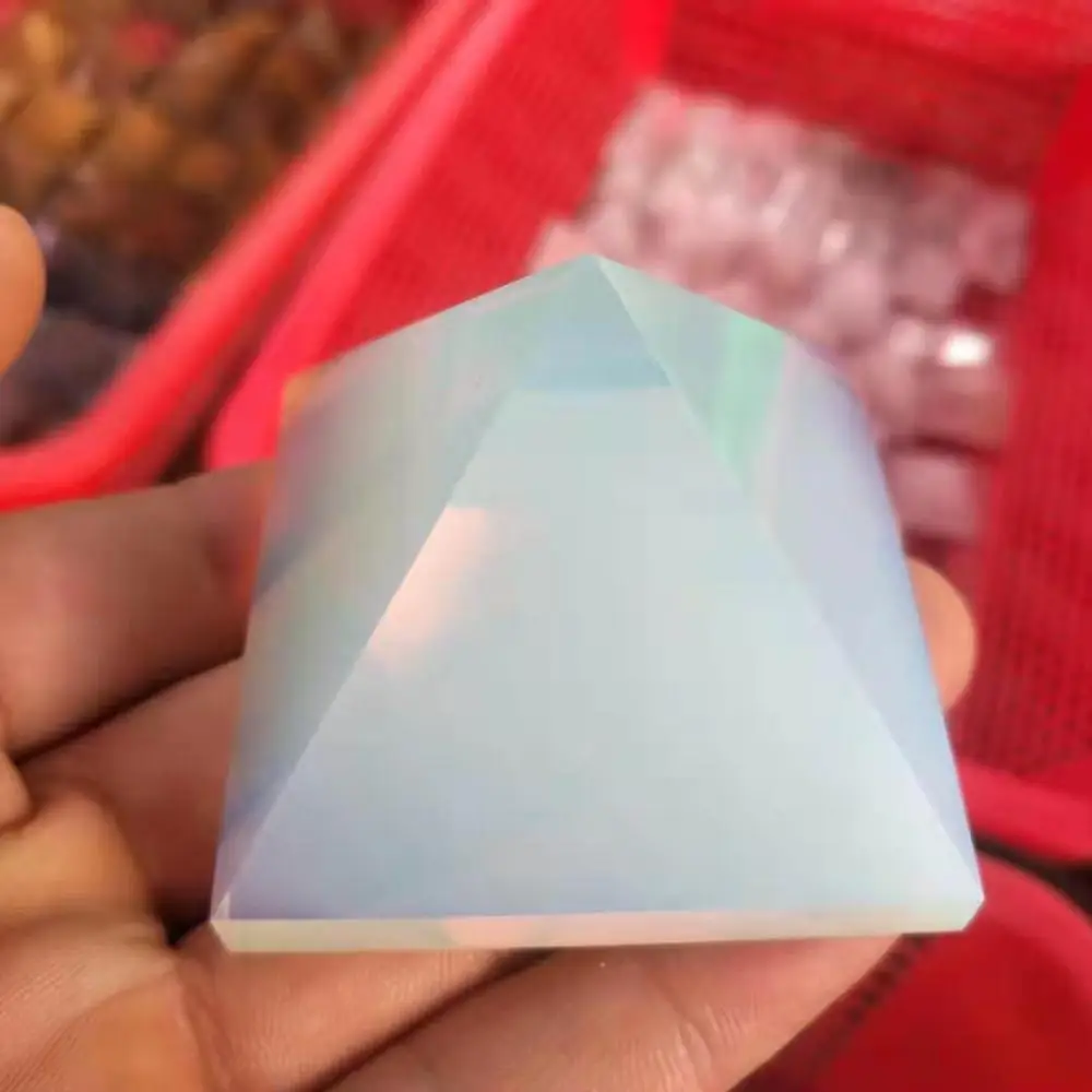 

5cm Beautiful opal handmade pyramids as Christmas gifts natural crystal energy healing