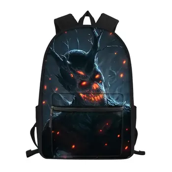 

Customized Devil Printed Schoolbag Teen Boys and Girls Travel Backpack Student Schoolbag Men and Women Backpack Laptop Bag