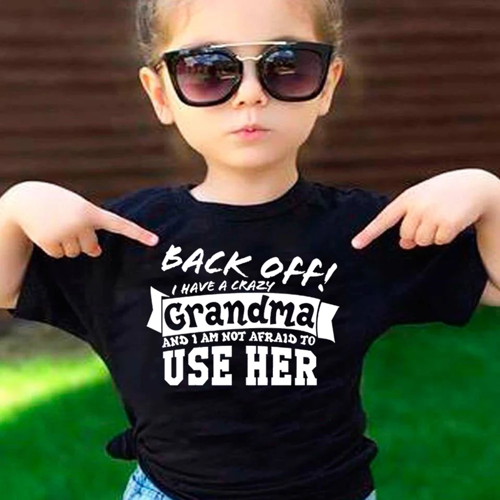 Забавные детские футболки с надписью Back Off I has A Crazy бабушка Детская футболка