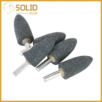 

Ceramic Grinding Head Shank 6mm Bullet Polishing Point Grinding Head Set for Metal Wood 20Pcs Brown Corundum