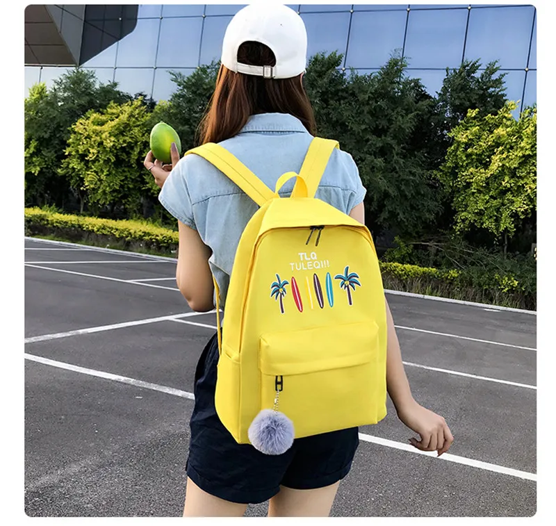Модный рюкзак для женщин, рюкзак для отдыха, школьные сумки для девочек, повседневный студенческий подростковый рюкзак для девочек, детские сумки, 4 шт./компл., Mochila