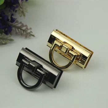

10 pcs/lot Rectangle hardware accessories Metal Clasp Turn Lock die casting twist lock Luggage Handbag accessories