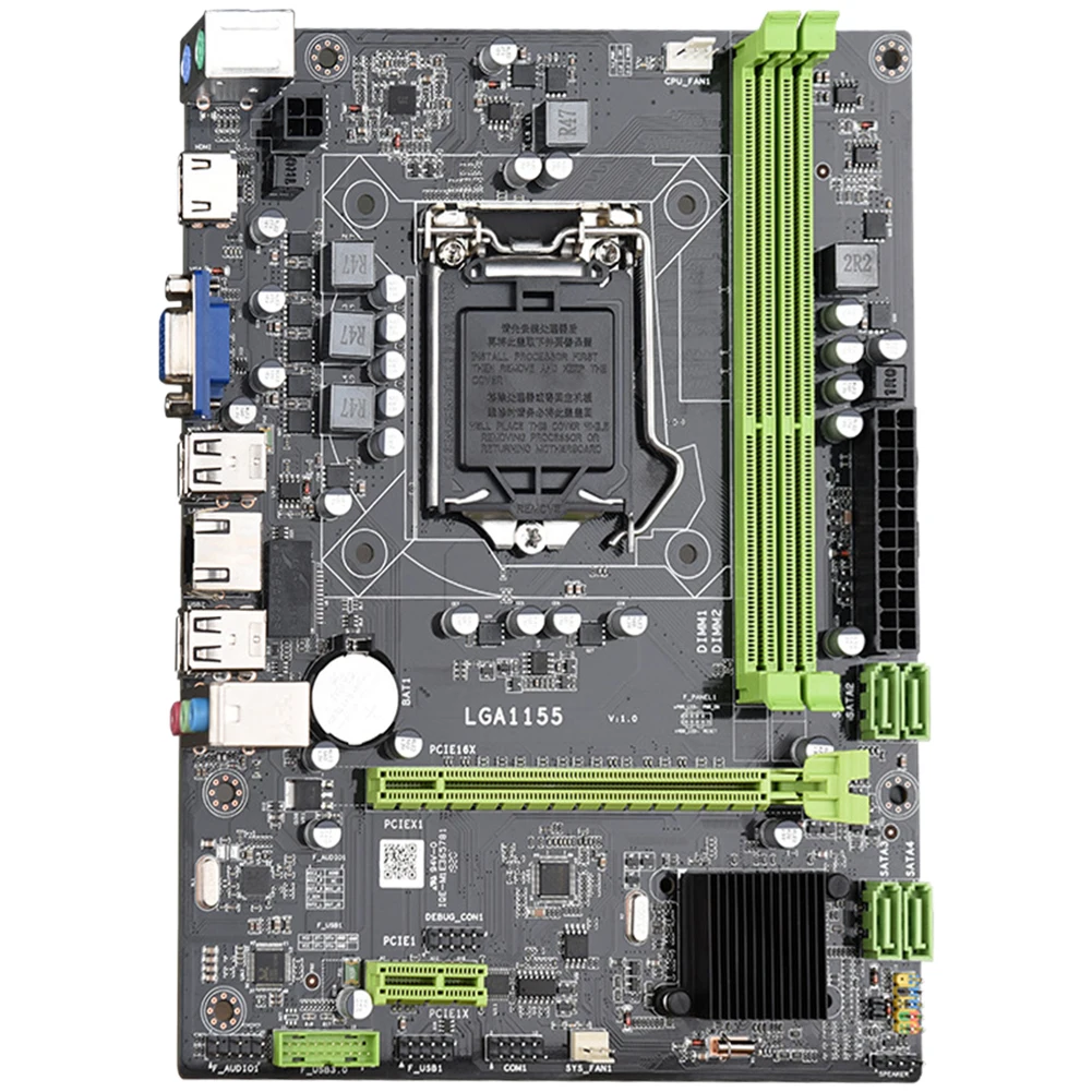 Новая настольная материнская плата H61 Socket LGA 1155 для i3 i5 i7 lga1155 pin cpu 2 x DDR3 32GB M-ATX компактная материнская плата