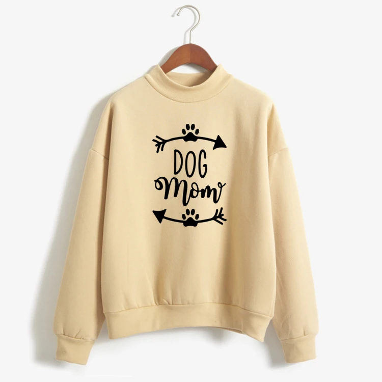 

2019 dog mom women's sweatshirt No cap character print casual pullover cute short coat long sleeve O-neck shirt