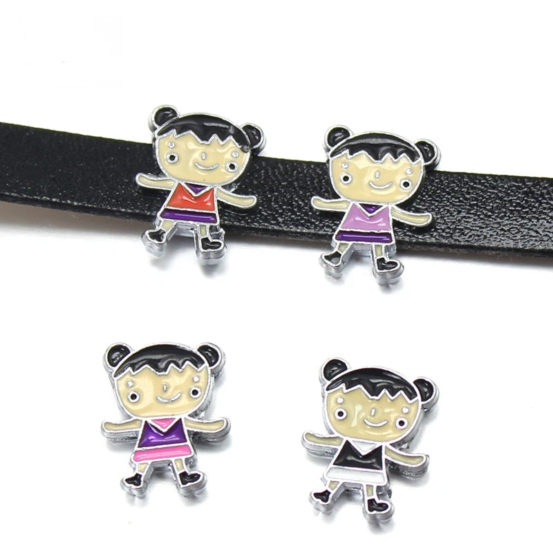 10 шт./лот внутренний диаметр 8 мм мальчик девочка мама папа слайд Шарм DIY