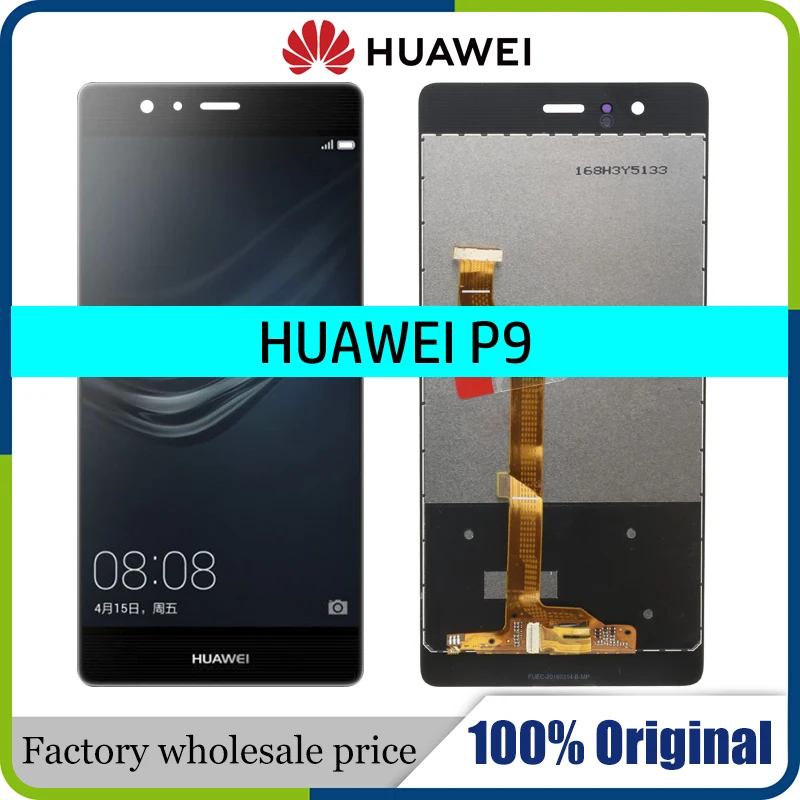 

Original 100% Test 5.2 INCH LCD With Frame For HUAWEI P9 EVA-L09 EVA-L19 LCD Display With Touch Screen Digitizer Assembly
