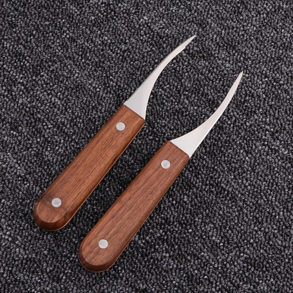 2 Pcs Shrimp Deveiner Tool Creative Premium Wooden Handle Cleaner Sharping Gadget Prawn Peeler for Restaurant | Дом и сад