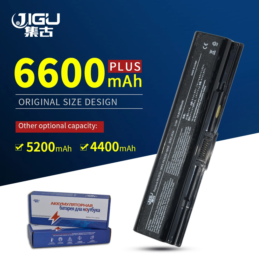 JIGU PA3534U 1BAS 1BRS Аккумулятор для ноутбука Toshiba Satellite A200 A205 A210 A215 L300 L450D L500 L505 L555|battery for