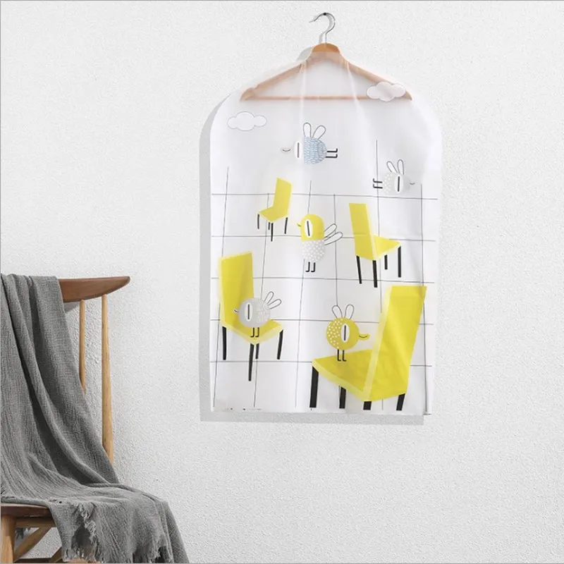 60x90cm Бытовой чехол для одежды для защиты от пыли шкаф пальто костюм чехол подвесная одежда сумка для хранения висячая прозрачная - Цвет: 60x90cm