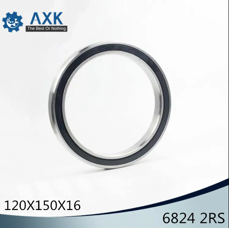 6824 2RS ABEC-1 120x150x16MM  Metric Thin SectionDeep  GROOVE Bearings 6824 RS